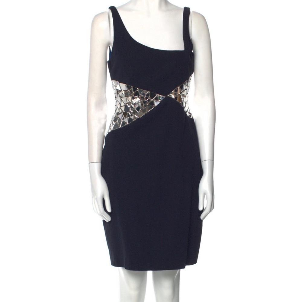 Elegant Black Dress with Silver Accents